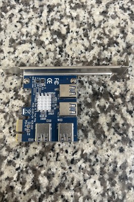 PCI-E to USB Adapter 4-port PCI-E X1 to USB 3.0 Riser Card Extender Board Mining
