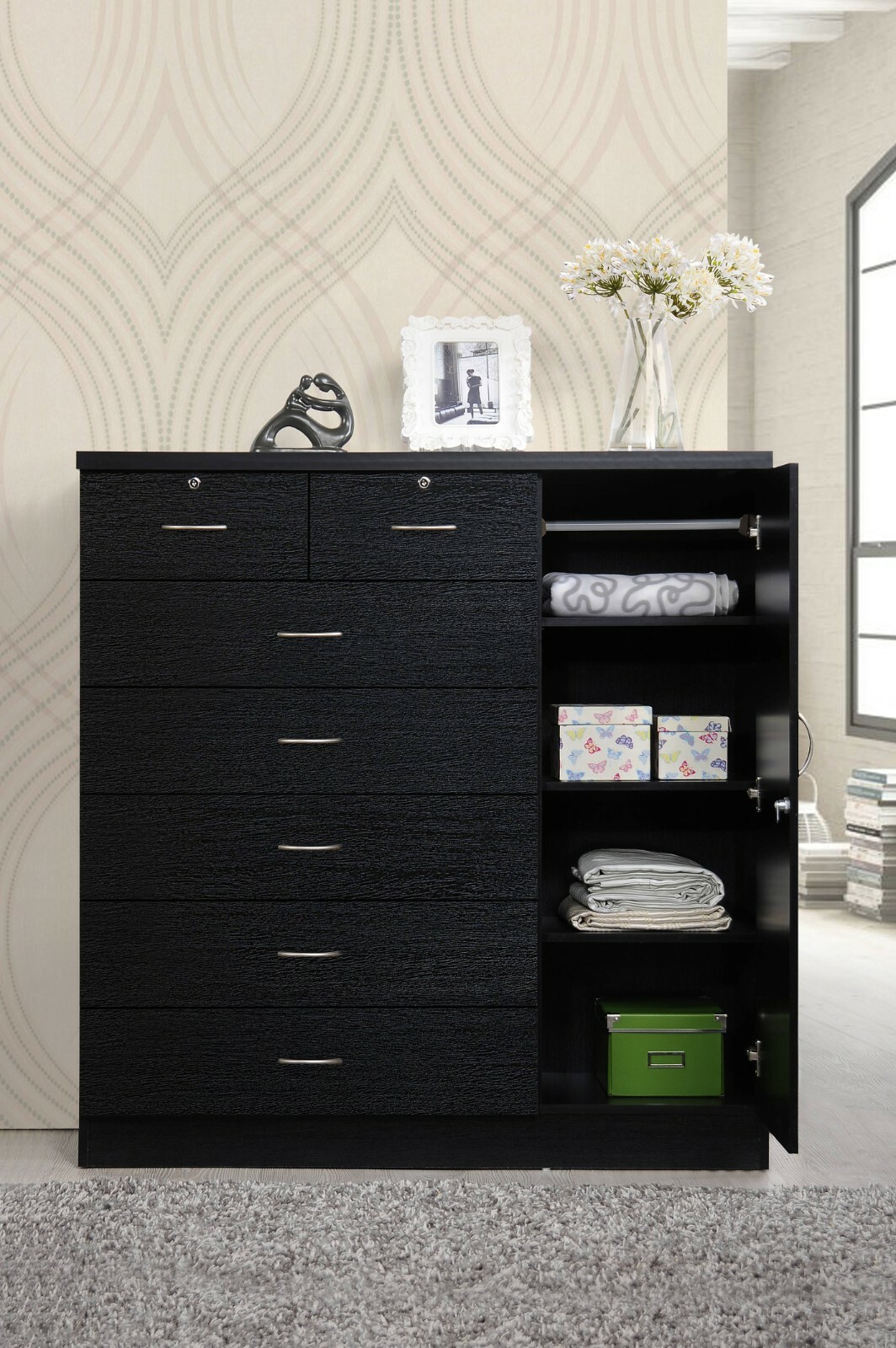 Chest of Drawers Dresser 4 Drawer Furniture Cabinet