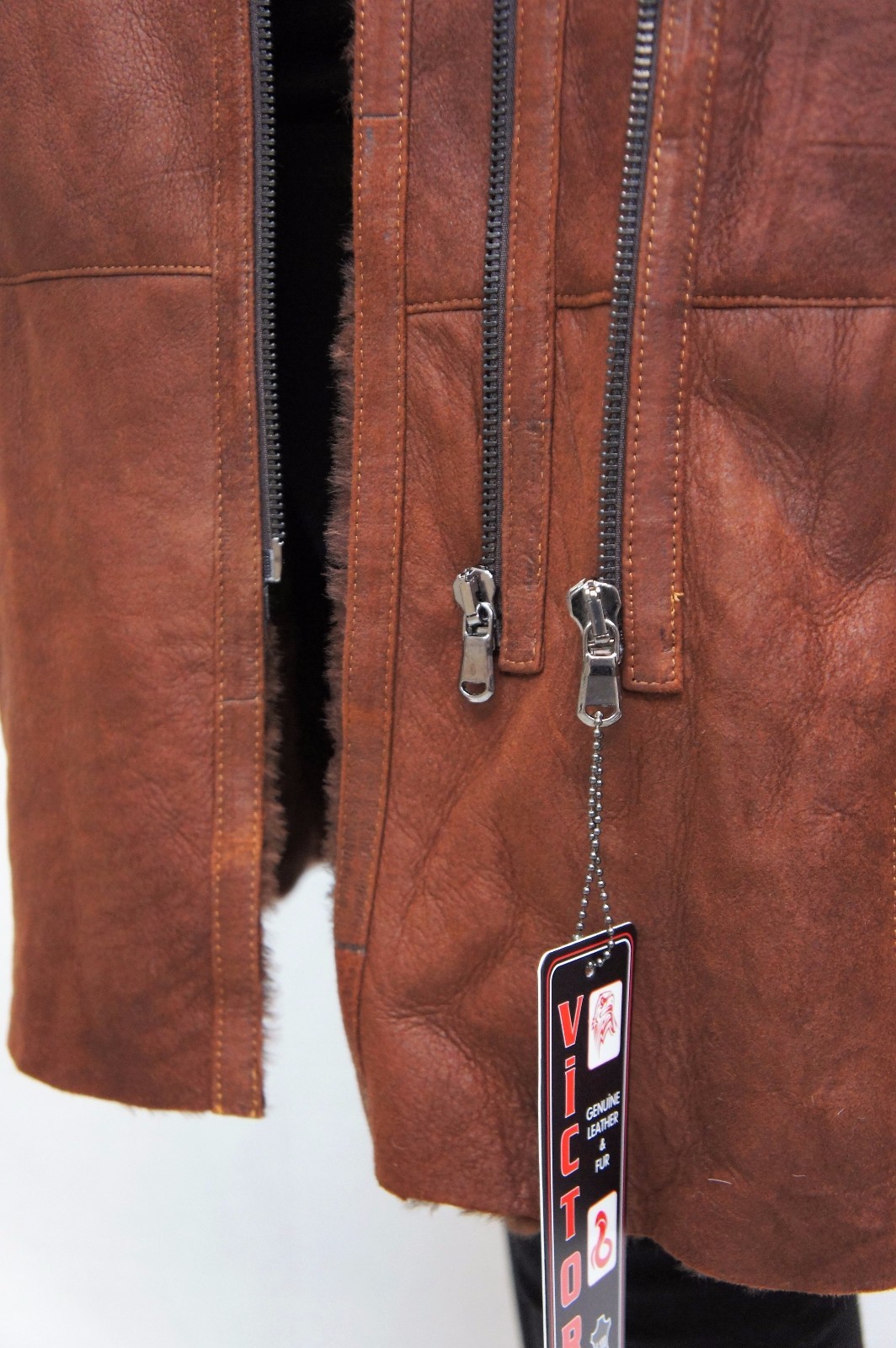 Pre-owned Victoria Real 100% Genuine Sheepskin Shearling Leather Long Whiskey Coat Hood Xs-6xl In Brown