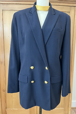 Ralph lauren womens hotsell navy blazer gold buttons