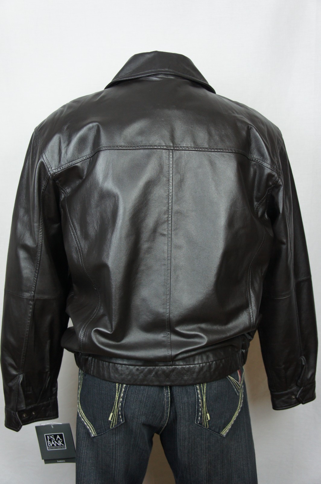 Pre-owned Jos. A. Bank Orig $650 Brown Jos A Bank  Leather Jacket Coat Lined Us S-xxl