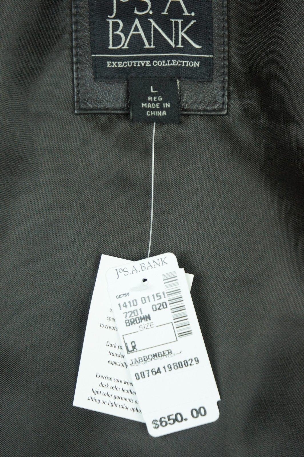 Pre-owned Jos. A. Bank Orig $650 Brown Jos A Bank  Leather Jacket Coat Lined Us S-xxl