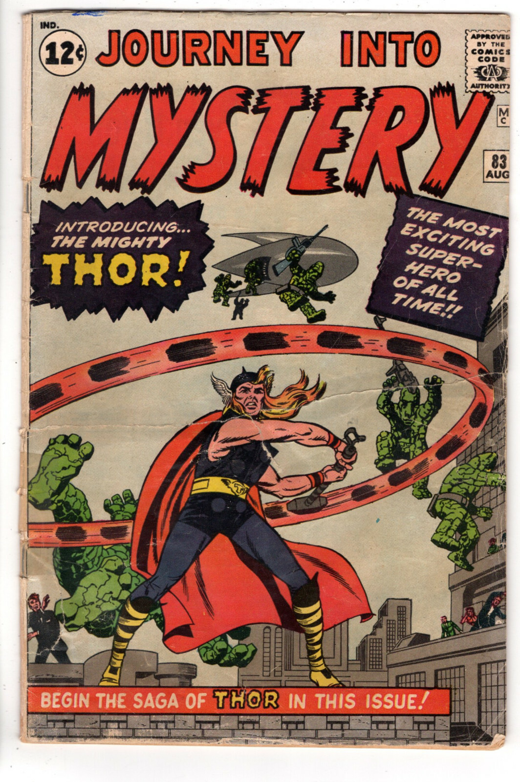 JOURNEY INTO MYSTERY #83 (1962) - GRADE 2.0 - 1ST APPEARANCE & ORIGIN OF THOR!