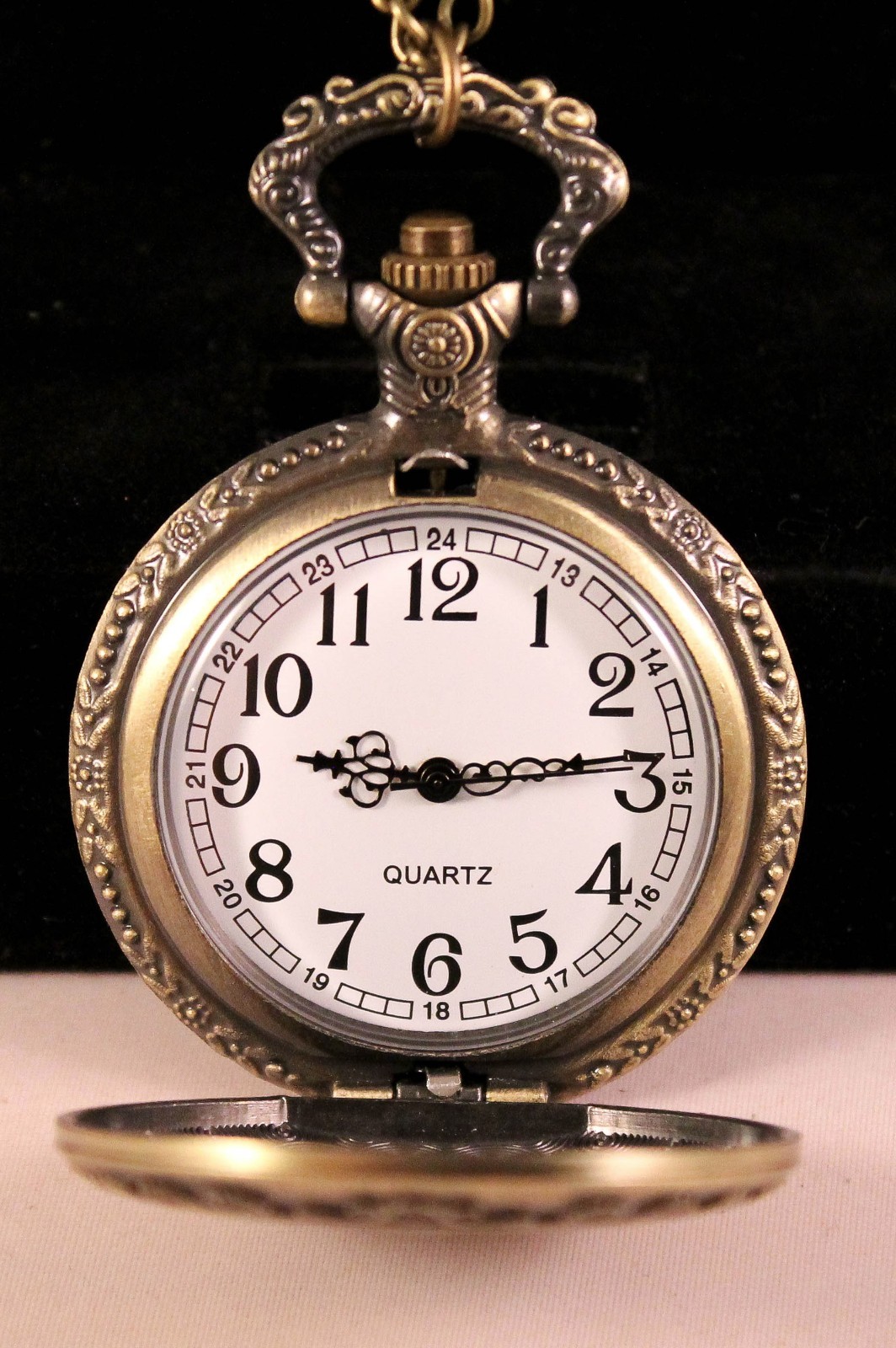 Alloy Rustic Alice in Wonderland Pocket Watch w/Free Jewelry Box and Shipping