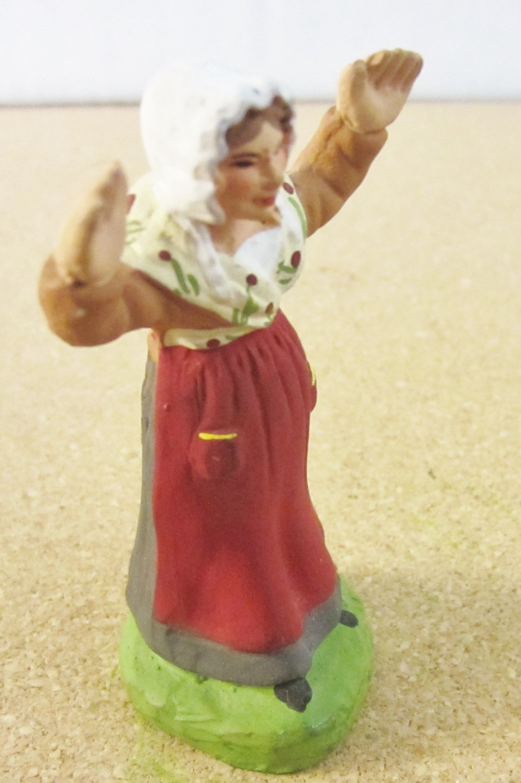 Carbonel French Nativity santon #2 ravie - woman in awe