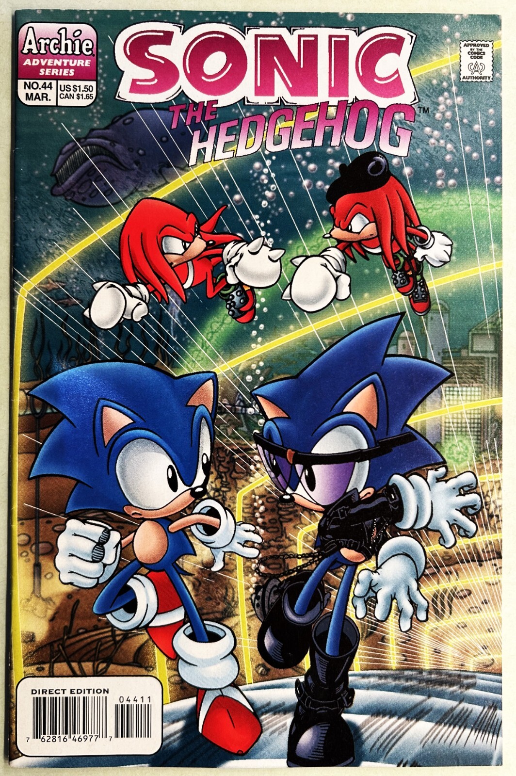 SONIC The HEDGEHOG Comic Book #44 March 1997 KNUCKLES Bagged