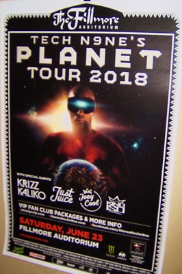 TECH N9NE in Concert Show Poster Planet Tour 2018 Denver Co June 23rd 2018 COOL