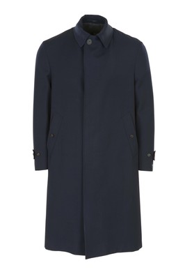 Pre-owned Lardini Coat Men's 48 Dark-blue 100% Wolle One Color