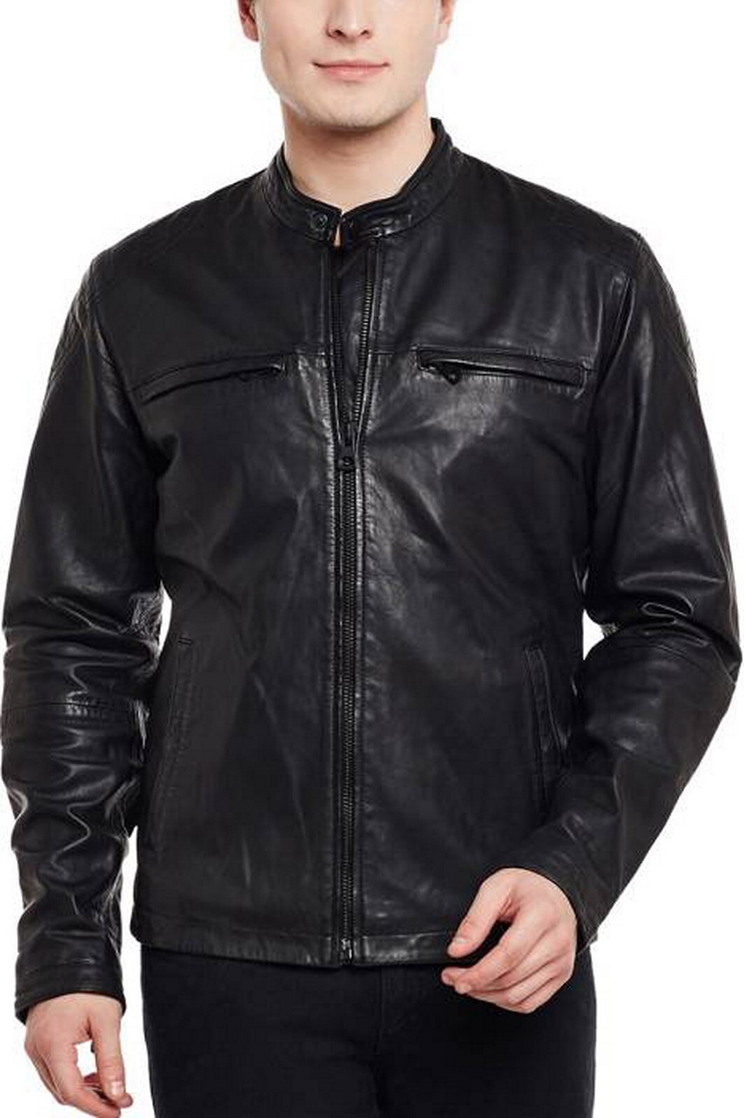High Quality Zipper And Hardware Satin Motorcycle Style High Quality Zipper And Hardware Satin Motorcycle Style