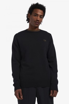 

Fred Perry Classic Crewneck Мужские черные/оттененные камни, Черный
