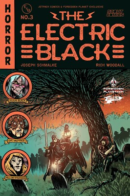 ELECTRIC BLACK 3 JETPACK COMICS/FORBIDDEN PLANET EXCLUSIVE VARIANT Scout Comics