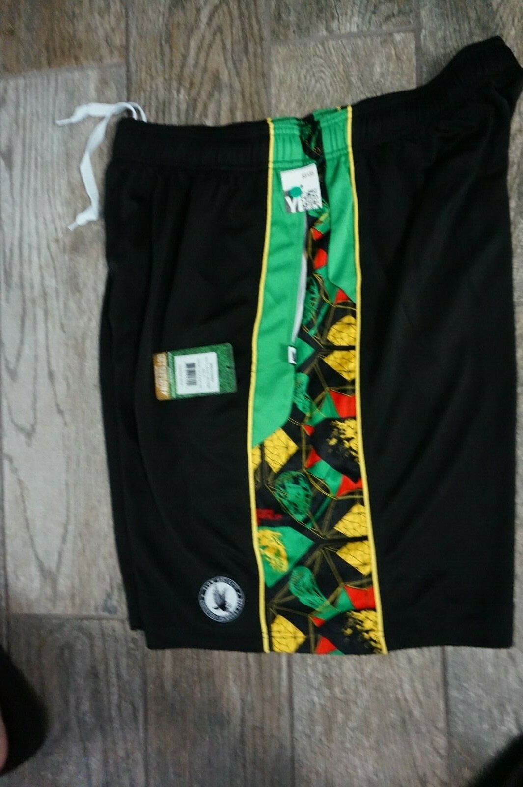 NEW! Men's XL X-Large Flow Society Rasta Lion Pro Lacrosse Athletic Shorts!
