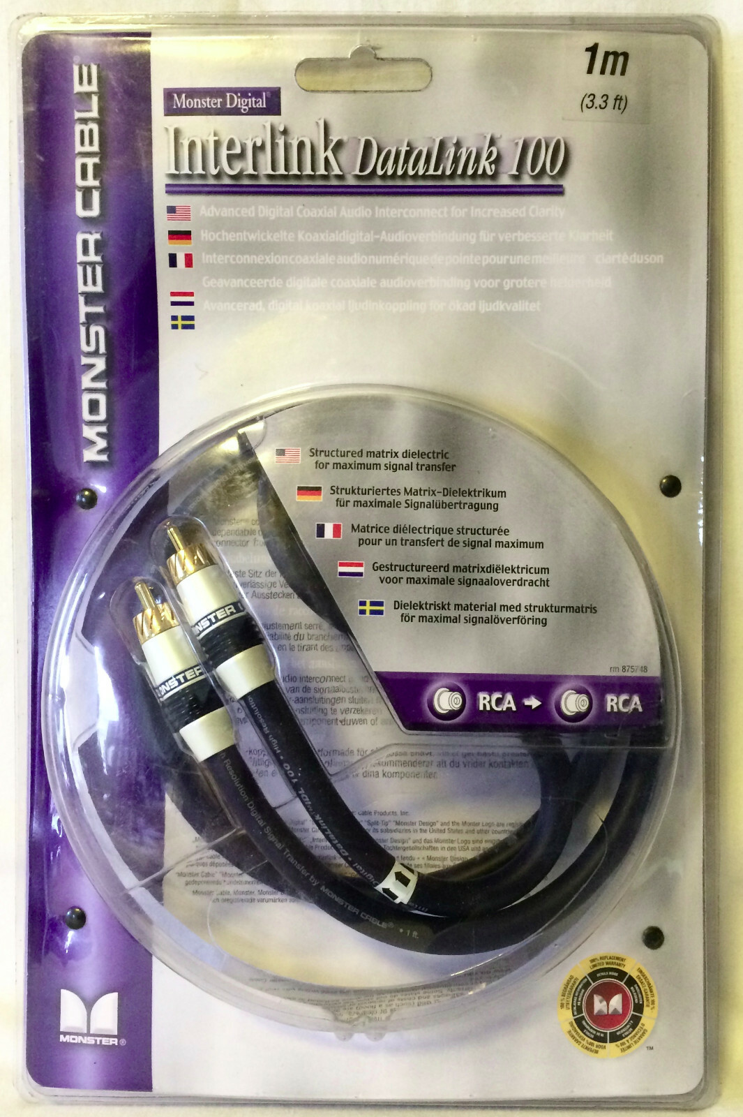 送料無料　monster cable 100 送料無料 monster cable 100