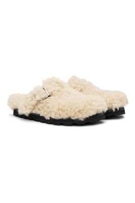 Jil Sander Cream Shearling Slip-on Mules 39 $1280