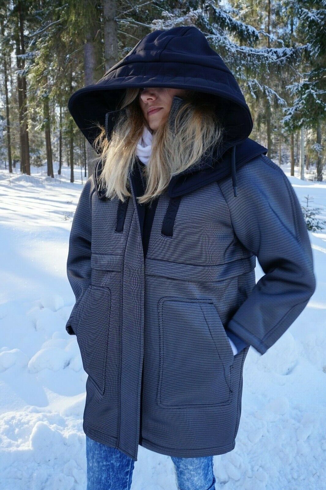 ジャケット・アウター T by Alexander Wang navy wool coat XS NEW H&M ALEXANDER WANG JACKET PARKA COAT SCUBA US 4 6 8 10