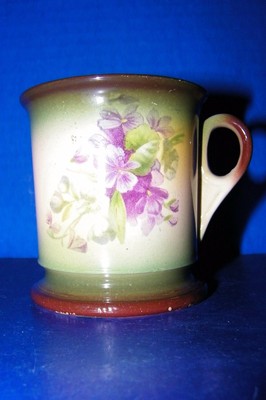 Mug Coffee Cup Germany Brown Green Purple Violets Bonn Franzant. Mehlem Shaving