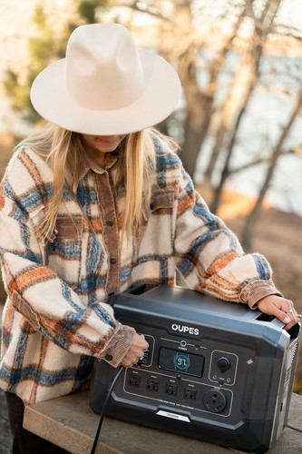 OUPES Mega 2 Portable Power Station 2500W/2048Wh Solar Generator LiFePO4 Battery