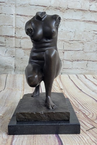 Abstract Modern Mid-Century Female Woman Nude Naked Torso 100% Solid Bronze