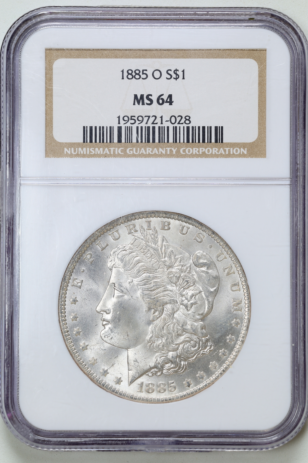 アメリカ　モルガンダラー銀貨1885 o MS-64 PCGS 1884-O MS63 PCGS モーガン銀貨!! 未使用品と評価!! 美品】 1884