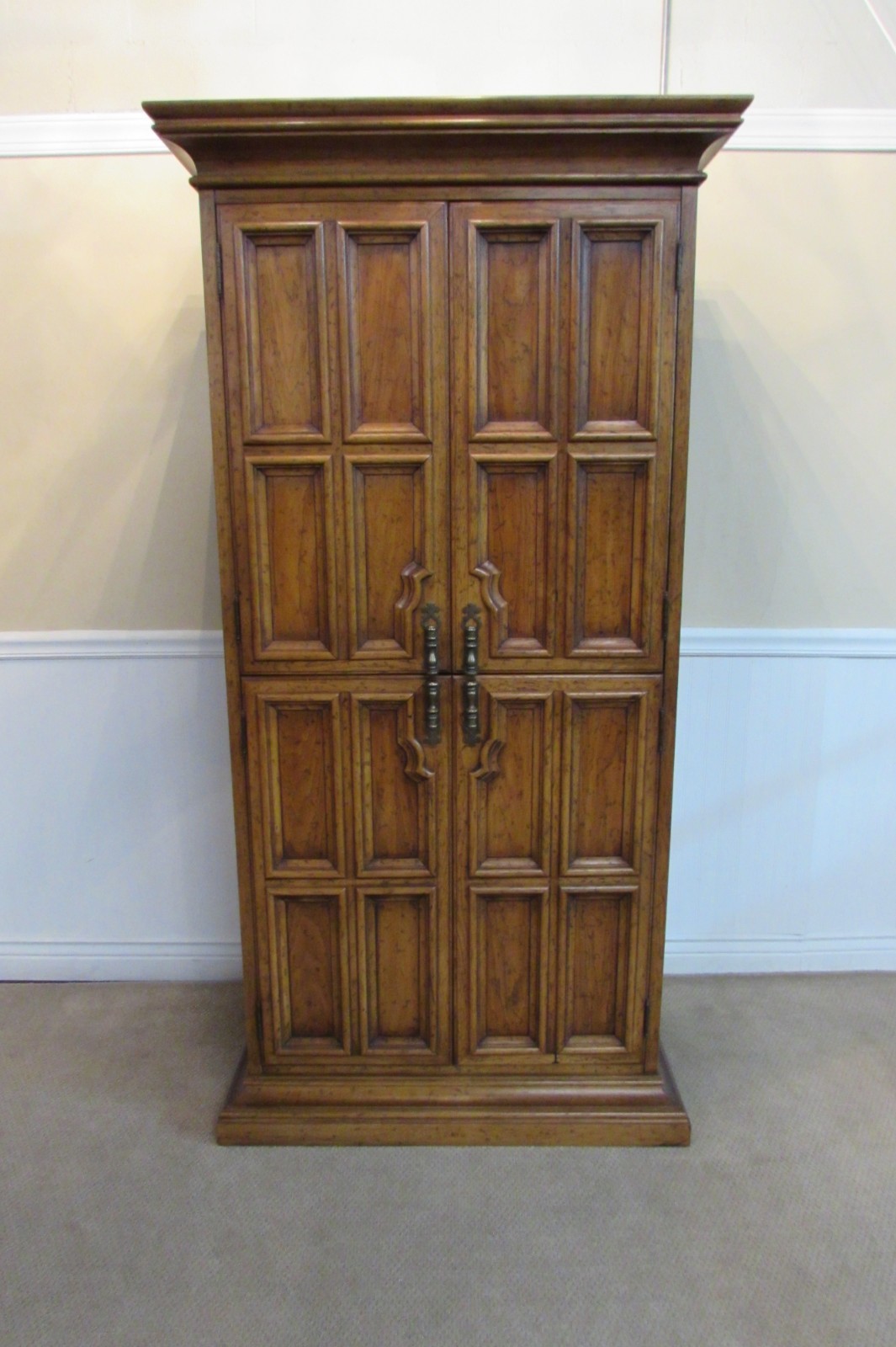 VINTAGE DREXEL VELERO ARMOIRE, WARDROBE, CHEST, CLOSET (B)