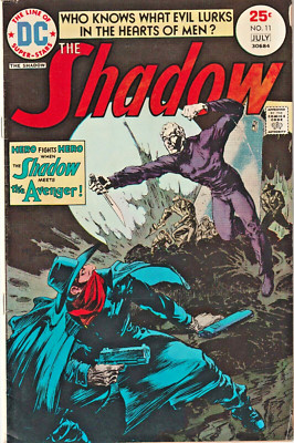 THE SHADOW #11  THE AVENGER; THE SHADOW [LAMONT CRANSTON];   DC  1975  NICE!!!