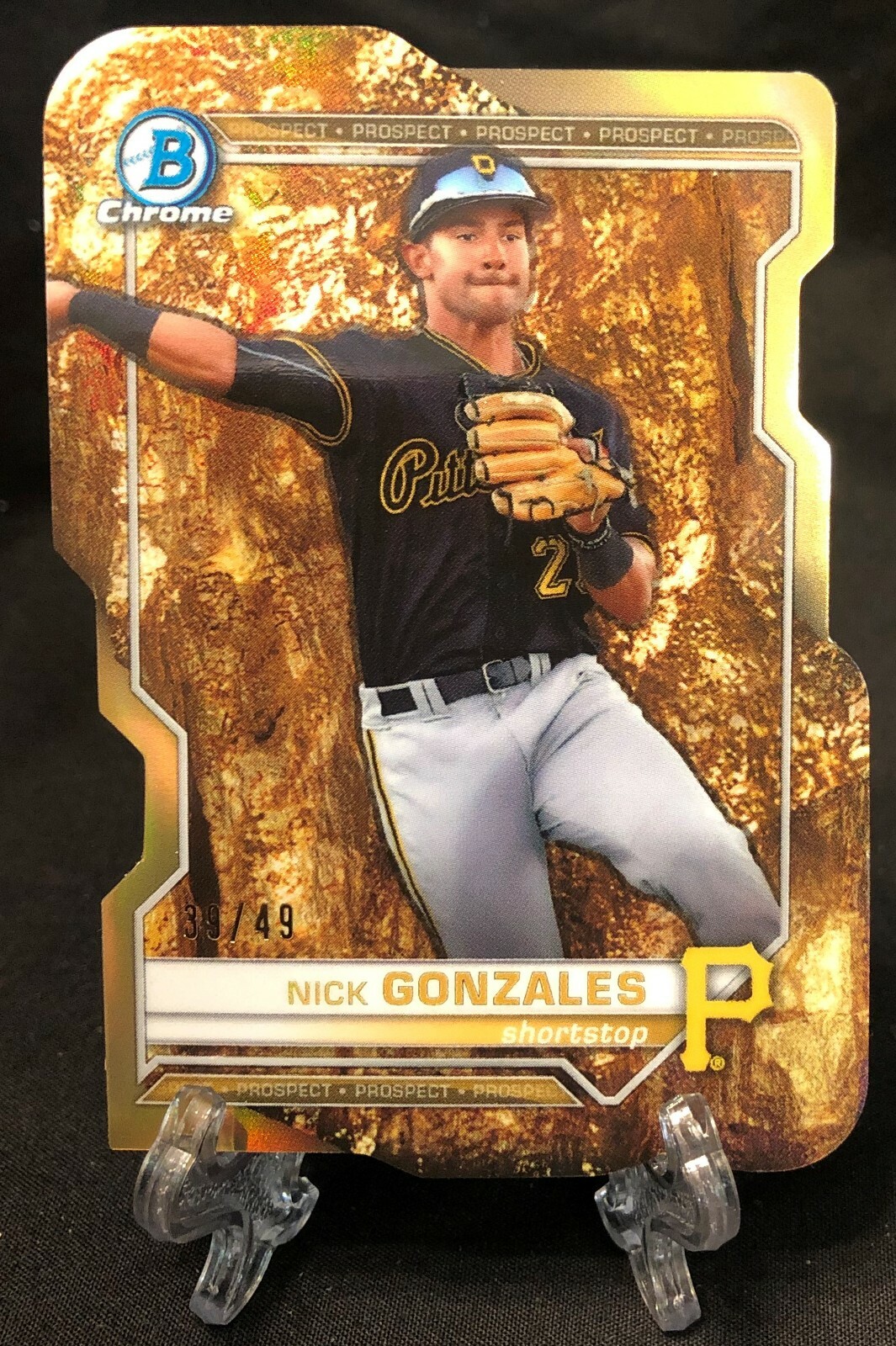 2021 Bowman Chrome NICK GONZALES Prospector’s DieCut Variation, ’d 39