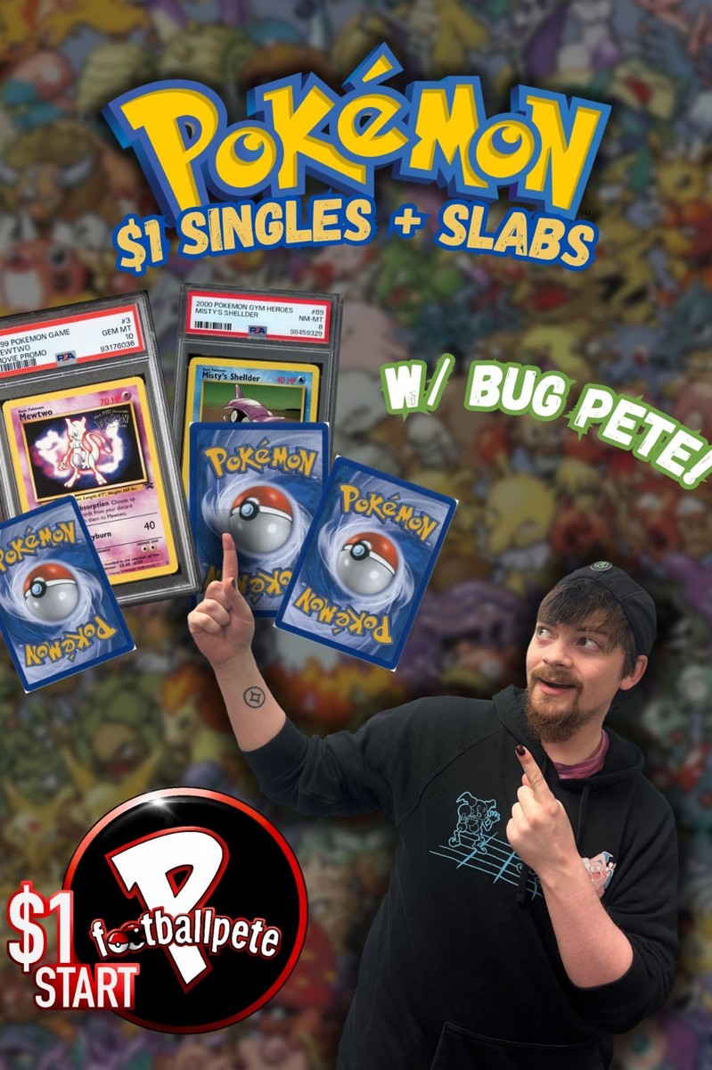 🪲$1 START POKEMON + SLAB AUCTIONS🪲W/ALEX | eBay Live Video