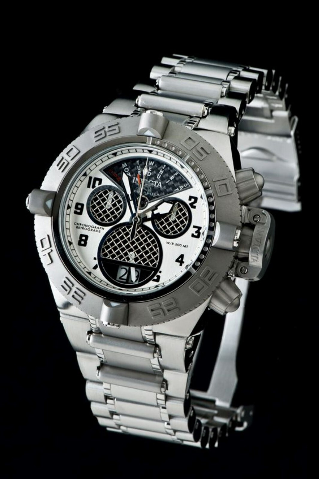 Pre-owned Invicta Swiss-made Subaqua Noma Iii Mens Quartz Watch Chrono Retrograde Day 500m