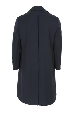 Pre-owned Lardini Coat Men's 48 Dark-blue 100% Wolle One Color