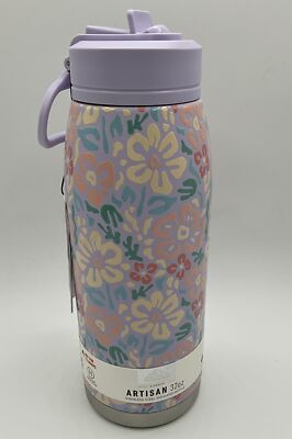 HYDRAPEAK Artisan 32oz CSF-Dlavender Insulated Straw Water Bottle Hot/Cold