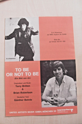 Rare Old Notes To Be or Not to Be T. Britten B. Robertson Bata Illic 1980