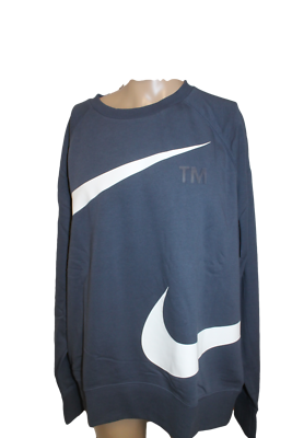 Nike Herren M NSW Swoosh Sbb Crew Sweatshirt langarm Pullover Blau