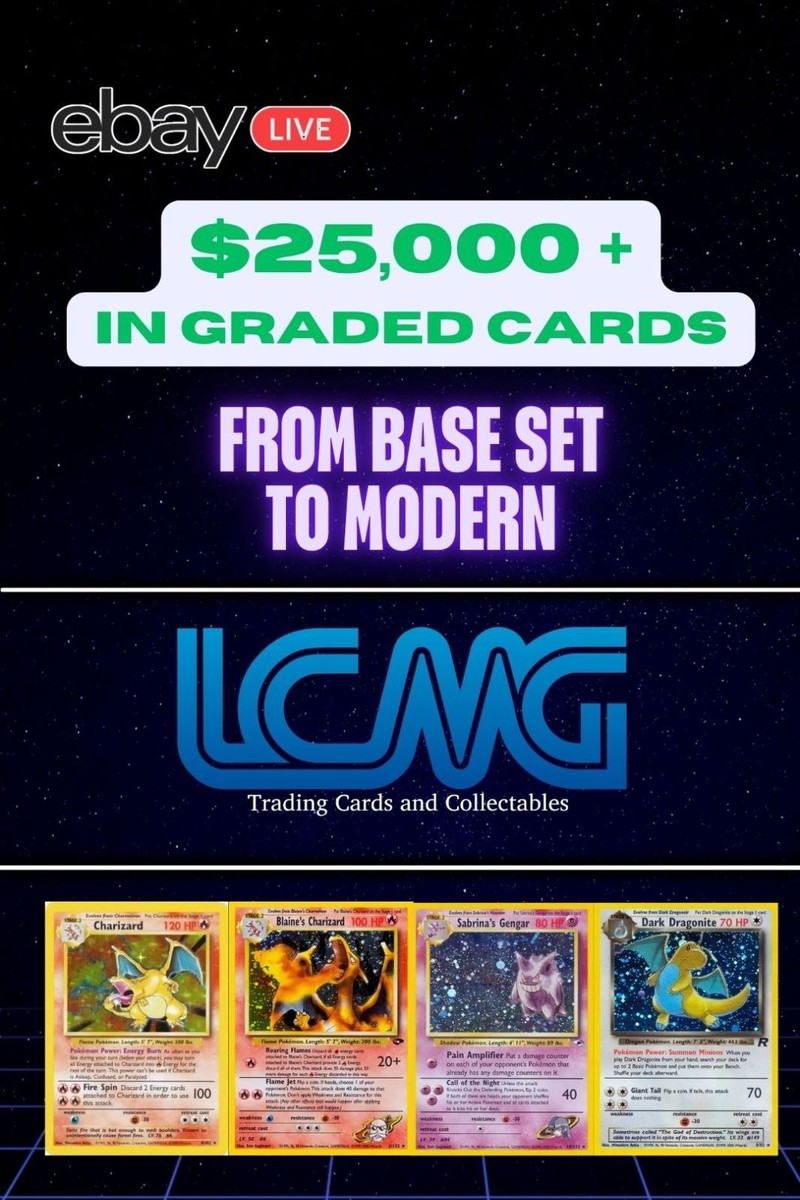 $25,000 POKEMON GRADED CARD SHOW 🔥🔥180+ SLABS | eBay Live Video