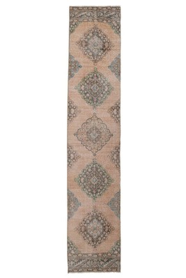 Long and Narrow Handmade Staircase Turkish Wool Runner 2'7'' X 13'4''