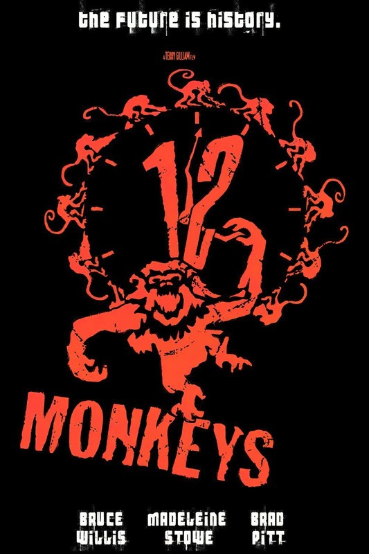 12 Monkeys Movie POSTER (1995) Thriller Tech noir Movie Poster
