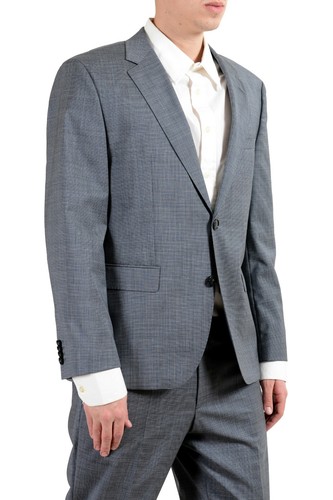 Pre-owned Hugo Boss "c-jeffery/c-simmons" Men's 100% Wool Gray Two Button Suit