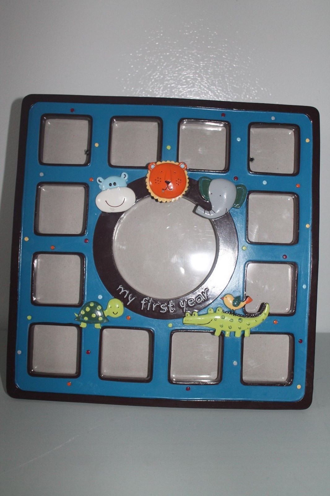 Collage Picture Frame “MY FIRST YEAR” Baby Animals Design