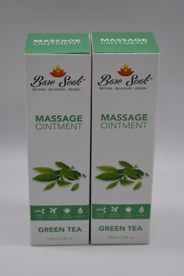 Lot of 2 Bare Soak Lotion Massage Ointment 3.4 fl oz 100 mL, Chamomile Green Tea