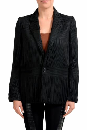 Pre-owned Martin Maison Margiela 1 Wool Black One Button Women's Blazer Sz Xs S