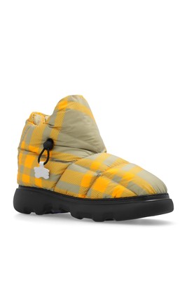 Pre-owned Burberry Quilted Slip-on Boots In Hunter Ip Chk