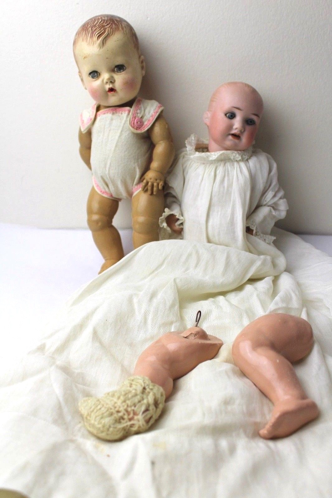 VINTAGE DOLLS GERMAN 970 A.O.M. MARSEILLE CERAMIC AMERICAN CHARACTER TINY TEAR*