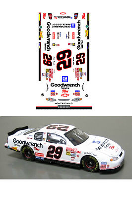 #29 Goodwrench Debut car 2001 HO scale decal fits AFX TYCO Lifelike Autoworld