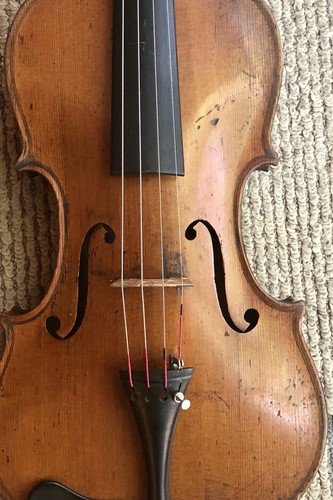 Antique Violin W/ Vuillaume Label Fine Flamed Back From Estate