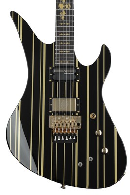 Schecter Synyster Gates Custom-S - Black with Gold Stripes