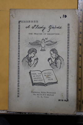 1968 A Study Guide The Prayer of Reception Lessons Book G. A. Coon Roan Mtn TN