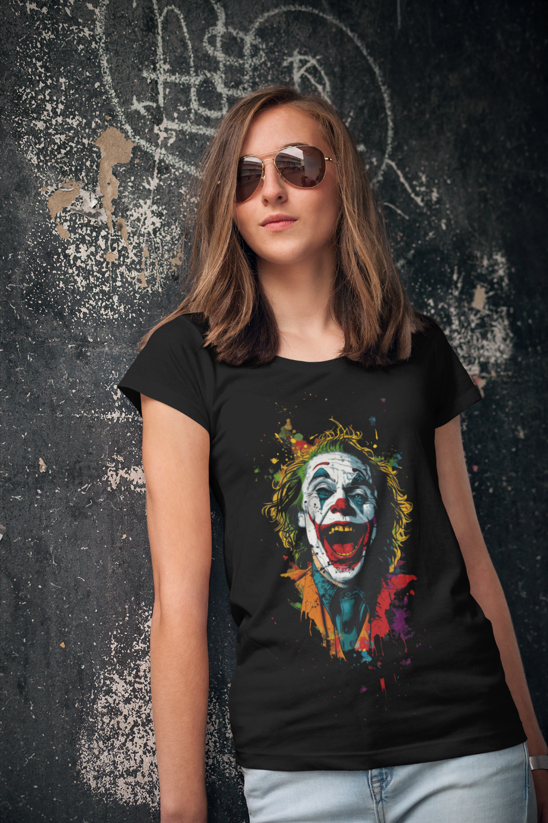 Joker Laughing T-Shirt Unisex Cotton TV Batman Superman Gotham Batmobile Sizes