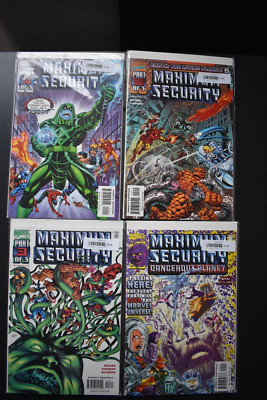 Maximum Security #1-3 & Dangerous Planet Marvel Set 2000 Avengers Kree X-Men FF