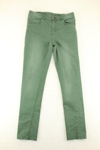 H&M RSTLSS YTH Jeans Size 13-14Y Green Stretch Skinny Leg Denim 