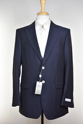 PAL ZILERI CERIMONIA Super 120'S Wool 2-BTN Flat Front Pant Suit 40 R New $1700