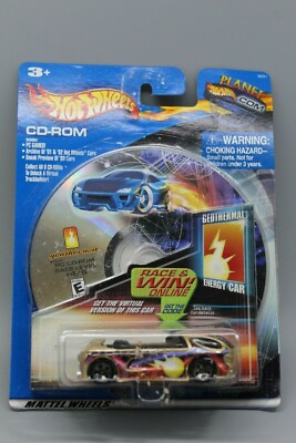HOT WHEELS CD-ROM GEOTHERMAL ENERGY CAR & ONLINE VIRTUAL CAR RACE STUNTS & CRASH
